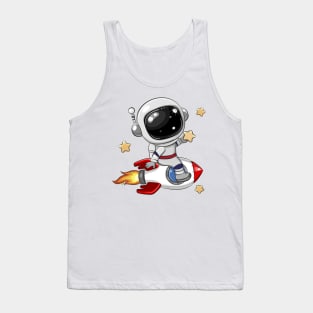 Astronaut on the Rocket Tank Top